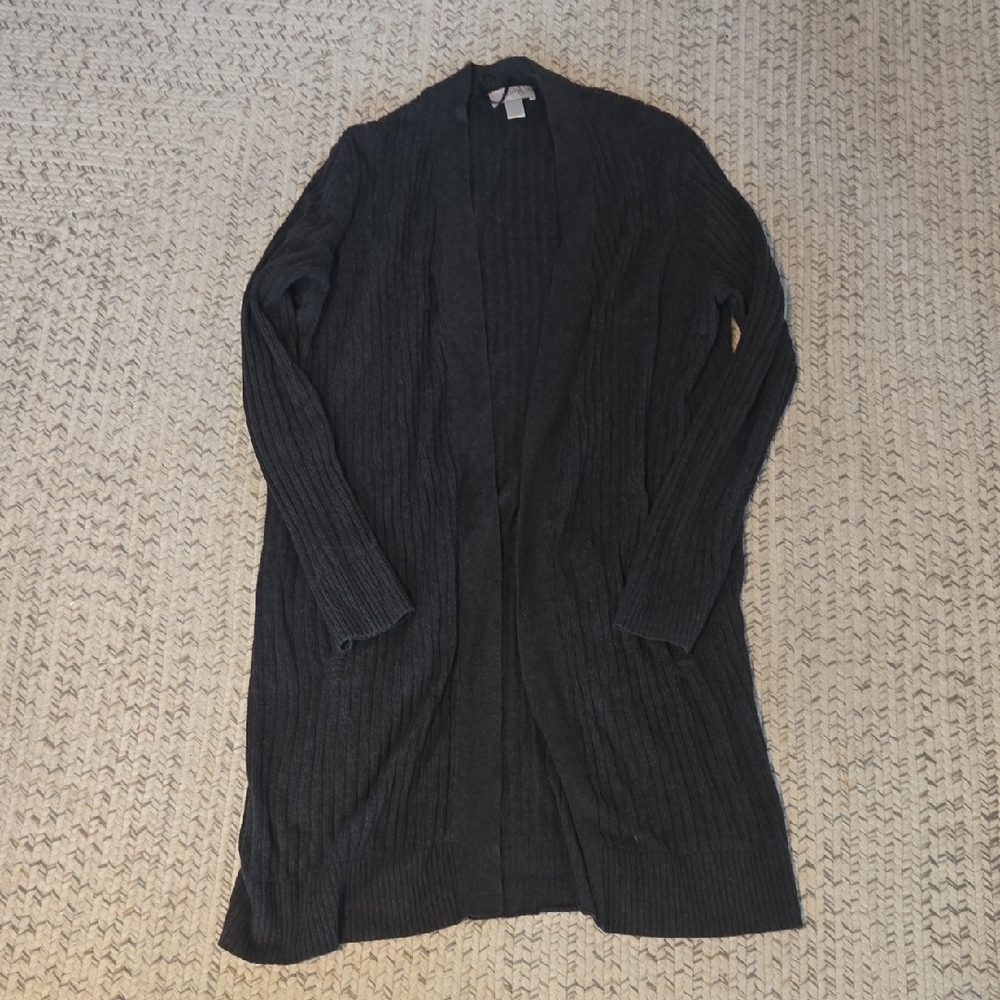 LOFT Women's‎ Charcoal Cardigan Sweater